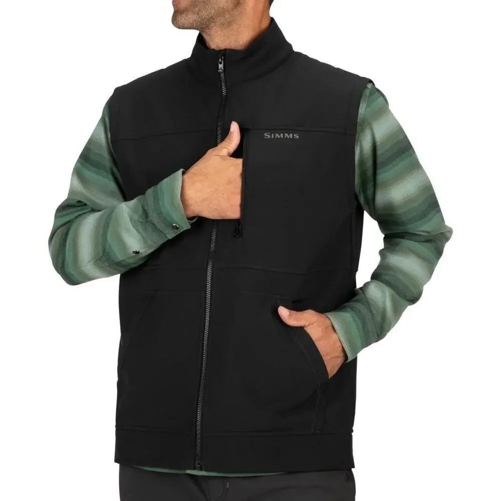 SIMMS Men’s Black Fleece Vest, Size M